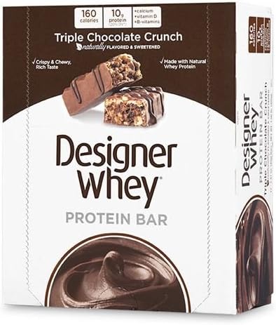 DESIGNER WHEY DW PROTEIN BAR,TRPL CHOC, 12/1.41Z