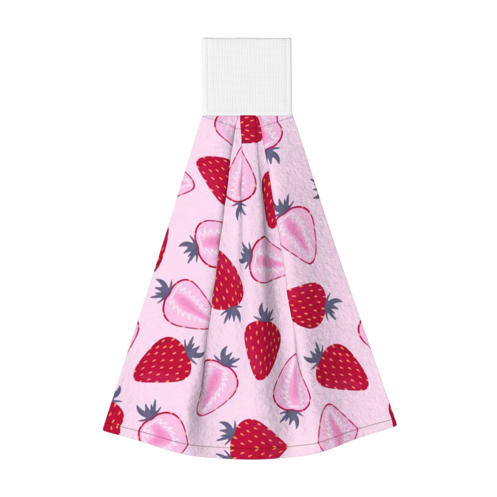 Strawberry pattern Highly Absorbent Dish Towels Soft Coral Fleece Wipe