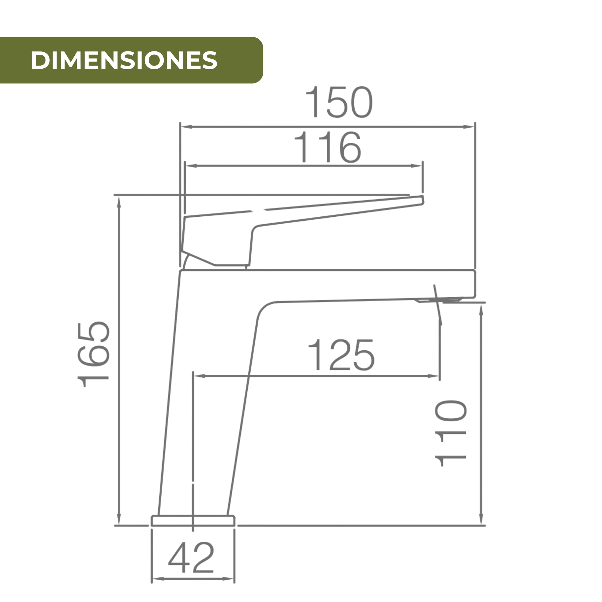 IMEX - Grifo Lavabo Negro | Grifo Baño Monomando con Agua Fria y Caliente | Grifo de Caño Bajo Fabricado con Latón | Ahorro de Agua y Fácil Instalación | Serie Art | Color Negro Mate