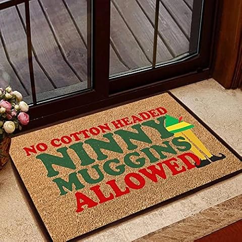 Agriism Non-Slip Floor Mat Lovely Doormat Home Decor Elf Movie No Cotton Headed Allowed Home Decor Housewarming Decor 24x16 Inch Cover