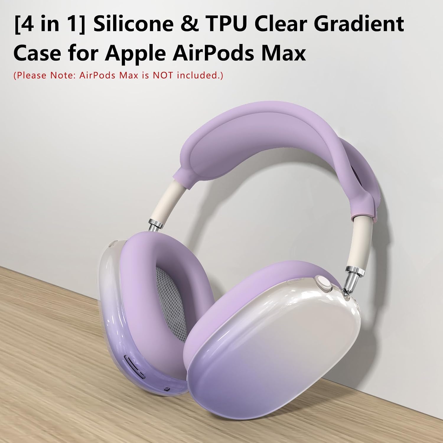 Silicone Case Cover for AirPods Max 2/AirPod Max Headphones,Gradient Purple