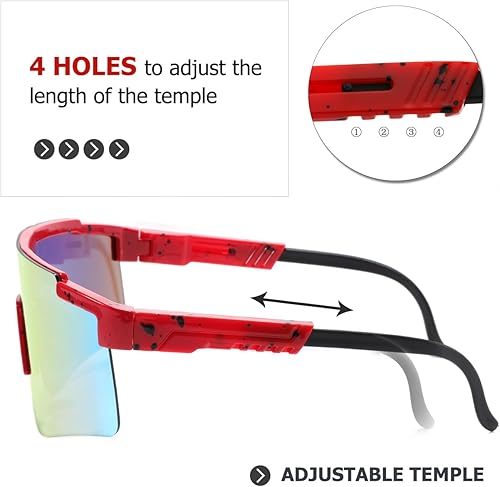 Miniatura 3 de NICBOOY Gafas de sol para fanáticos de los deportes, gafas de sol deportivas de gran tamaño, gafas de sol de béisbol juveniles con protección UV400