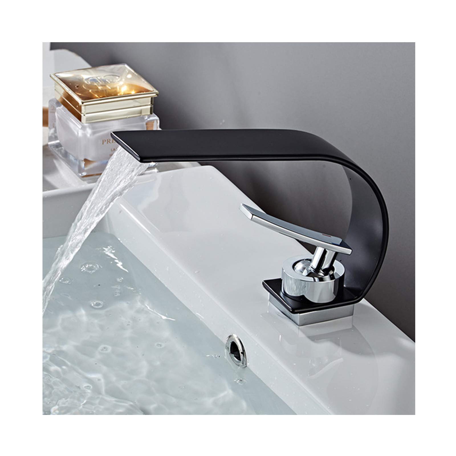 Robinet de salle de bain moderne à arc bas en laiton durable