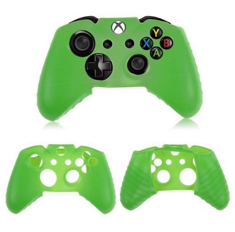 lilyy® Soft Silicone Rubber Grip Controller Protecting Cover Case For Xbox One Green
