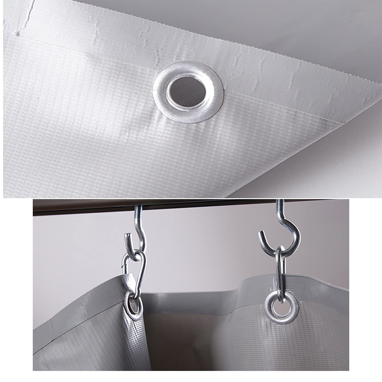 Rideaux De Séparation pour Garage - Dimensions sur Mesure, Panneaux en Vinyle Industriel avec Bâche en PVC, L'intérieur/l'extérieur Cloison Imperméable pour Usine, Atelier(Blue)