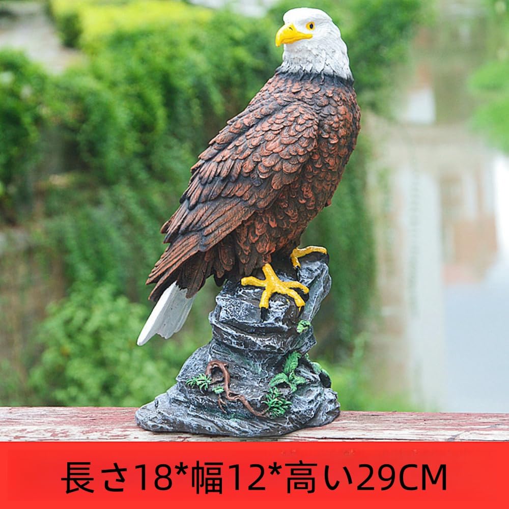 Amazon | Kirnuo最強の猛禽類、鷲、鷲の置物、鳥よけ、庭飾り