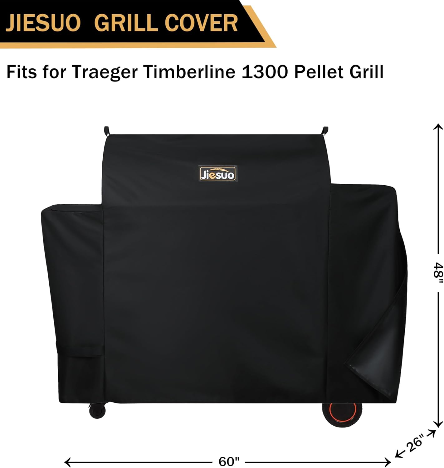 Grill Cover for Traeger Timberline 1300 Grills, Heavy Duty Waterproof Traeger Pellet Grill Cover, Special Zipper Design
