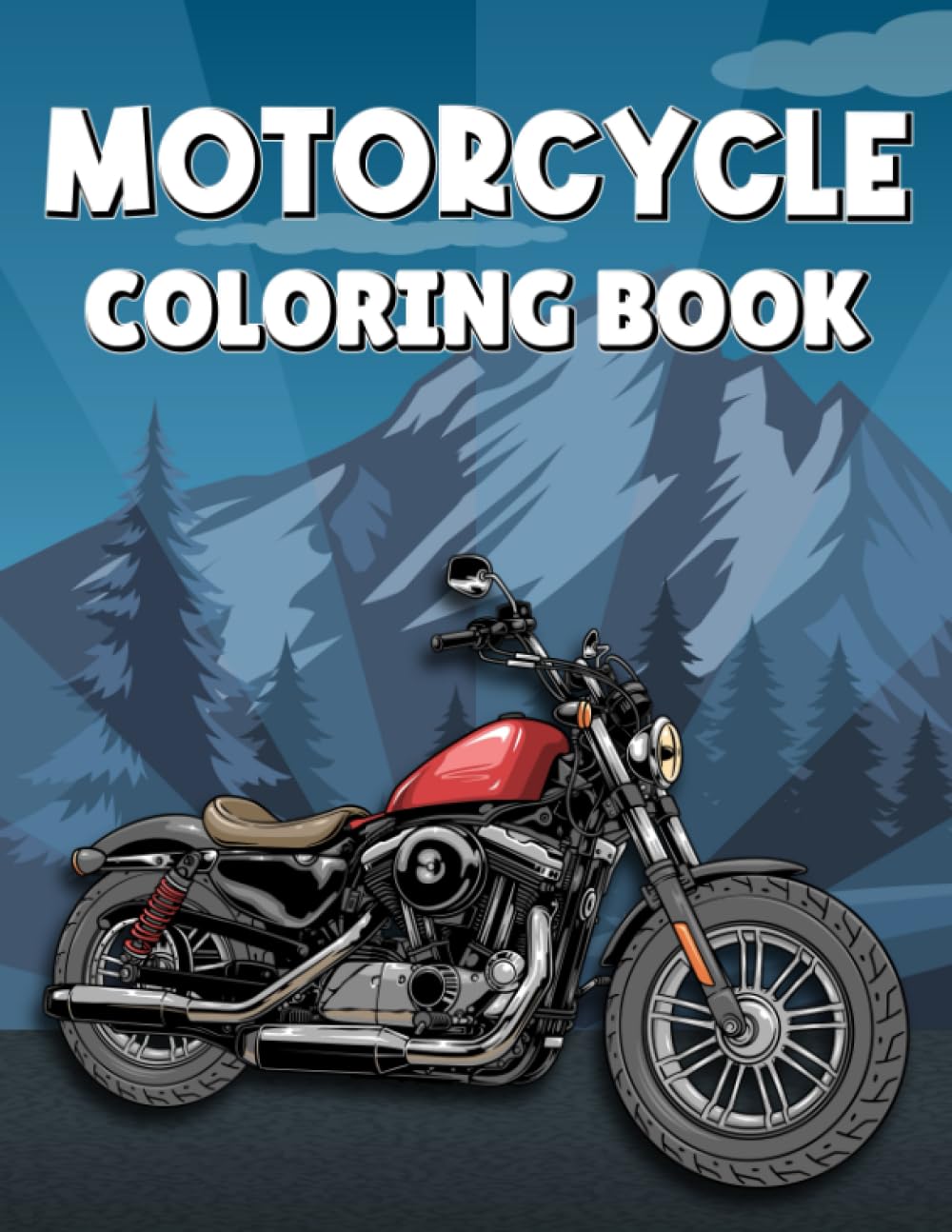 Motorcycle Coloring book for Kids: All Ages coloring Book