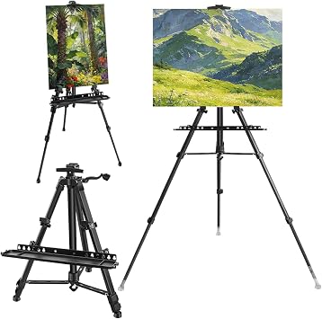 Folding Easels for Wedding Display Art Easel Stand for Painting, 54-120cm Adjustable Height Art Easel Portable Artists Easel for Painting Display Drawing Art Sketch