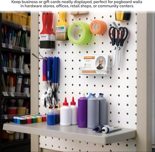 Miniatura 4 de Marketing Holders Soporte para tarjetas de visita para tarjetas de información de contacto de 3.5 x 2 pulgadas, estante de exhibición de acrílico