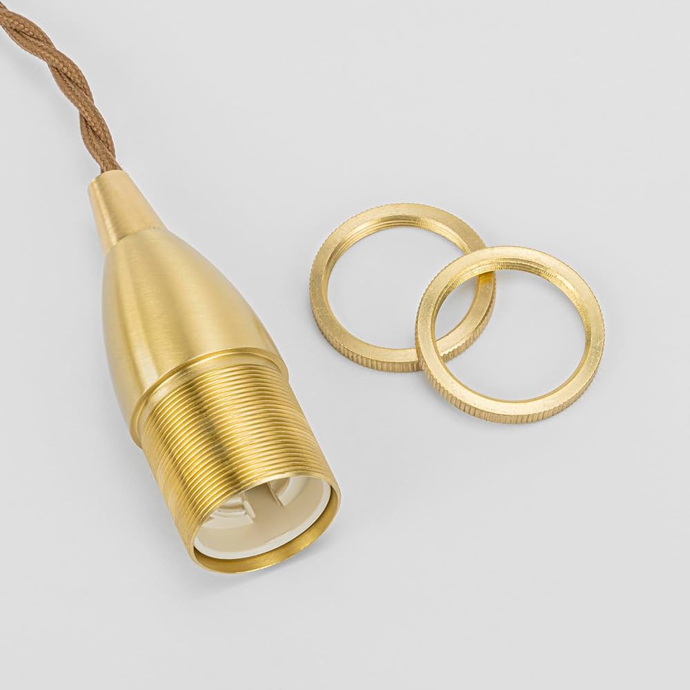 真鍮製ランプ/サイズ:52cmX 20cm/ソケット:E27 ソケットランプ 真鍮 | 真鍮緑青 コード長変更可 - testis