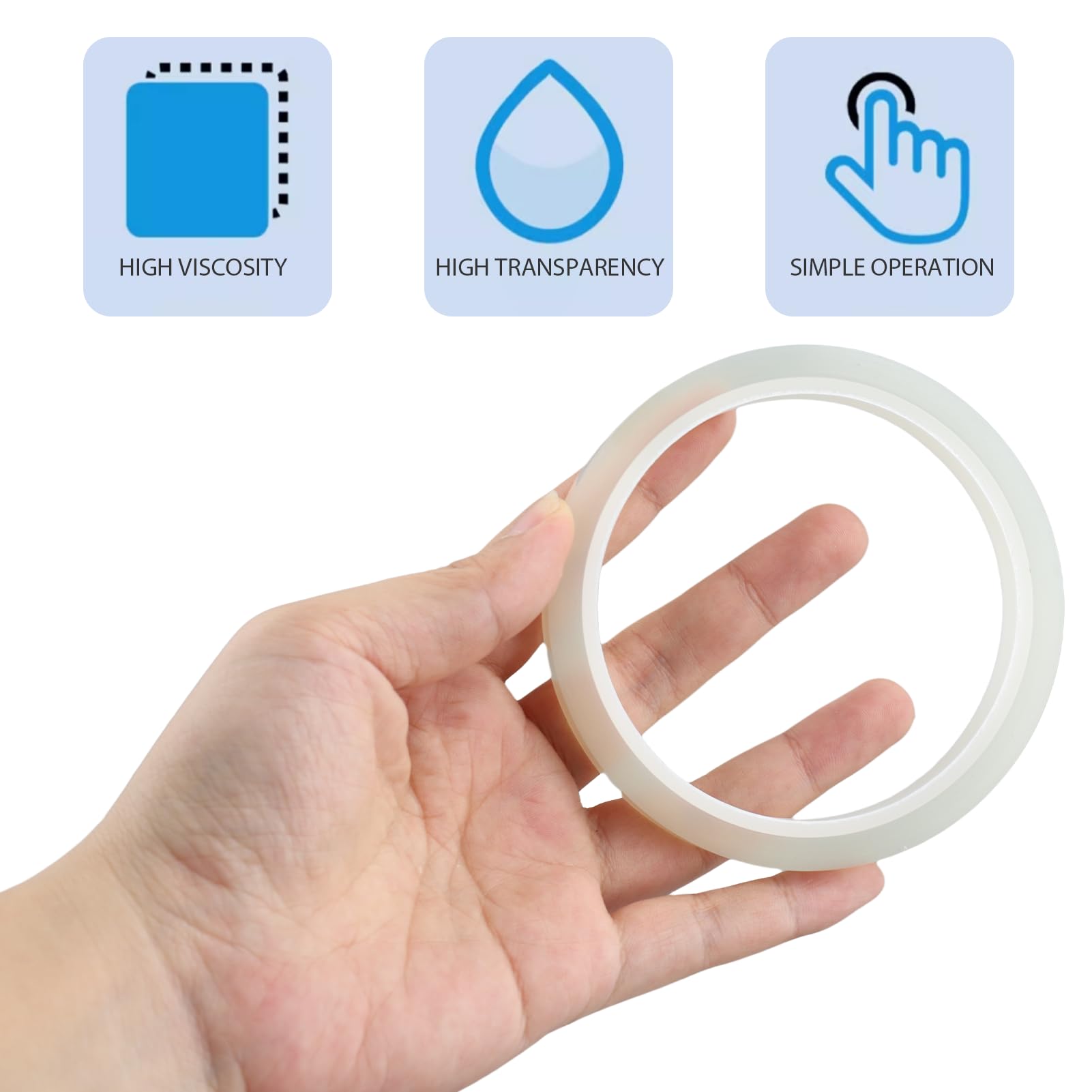 Cinta Térmica Transparente para Sublimación y Prensa de Calor, 4 Piezas, 10 mm de Ancho, 108 Pies de Largo, Cinta de Transferencia de Alta Temperatura hasta 230°C para Impresión Electrónica y DIY