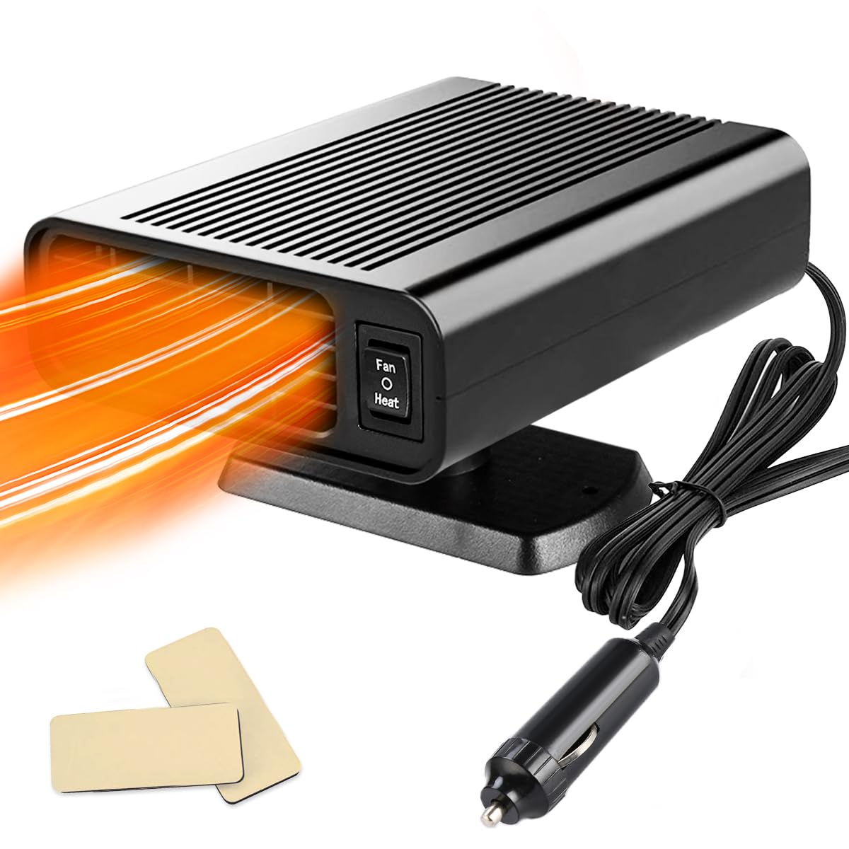 Leaflai 12V- Autoheizung – Anti-Beschlag-150W-Winter-Autoheizungsset, das an den Zigarettenanzünder angeschlossen Wird, 2-in-1-Heizung/Kühlung Mini-Autoheizung, Defroster