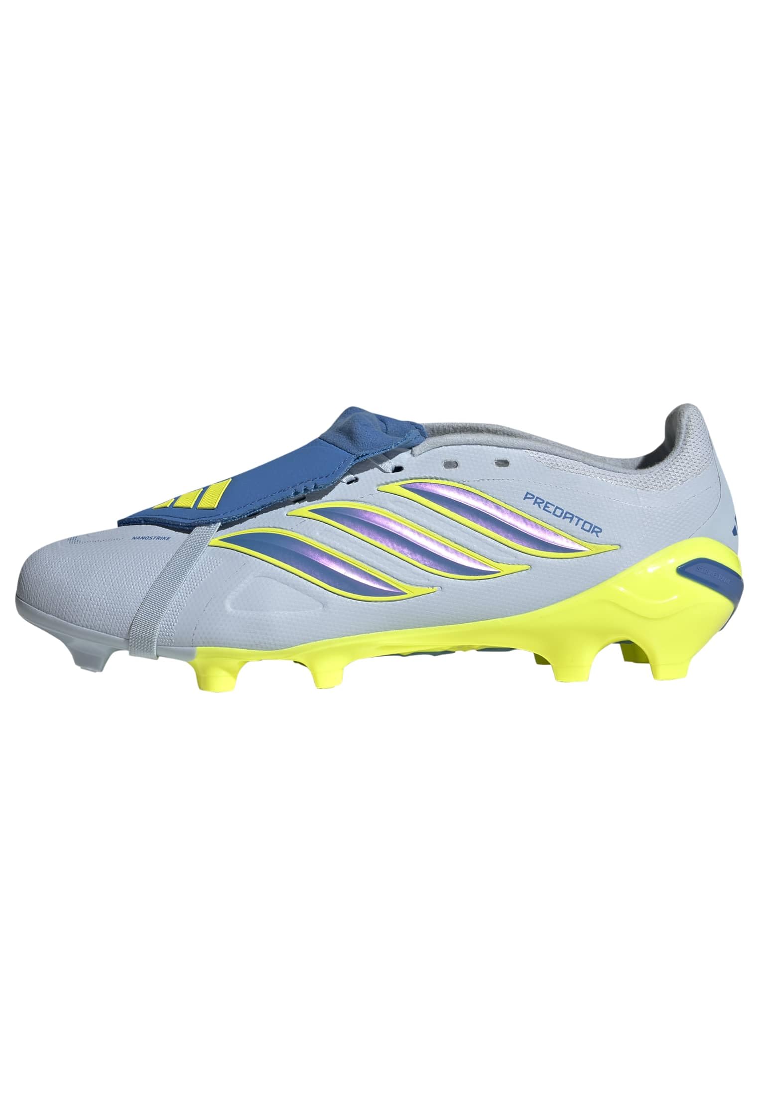 Adidas Men's Predator Fold-Over Tongue League Firm Ground Football Boots - Blue/Yellow - 9 (43.3)