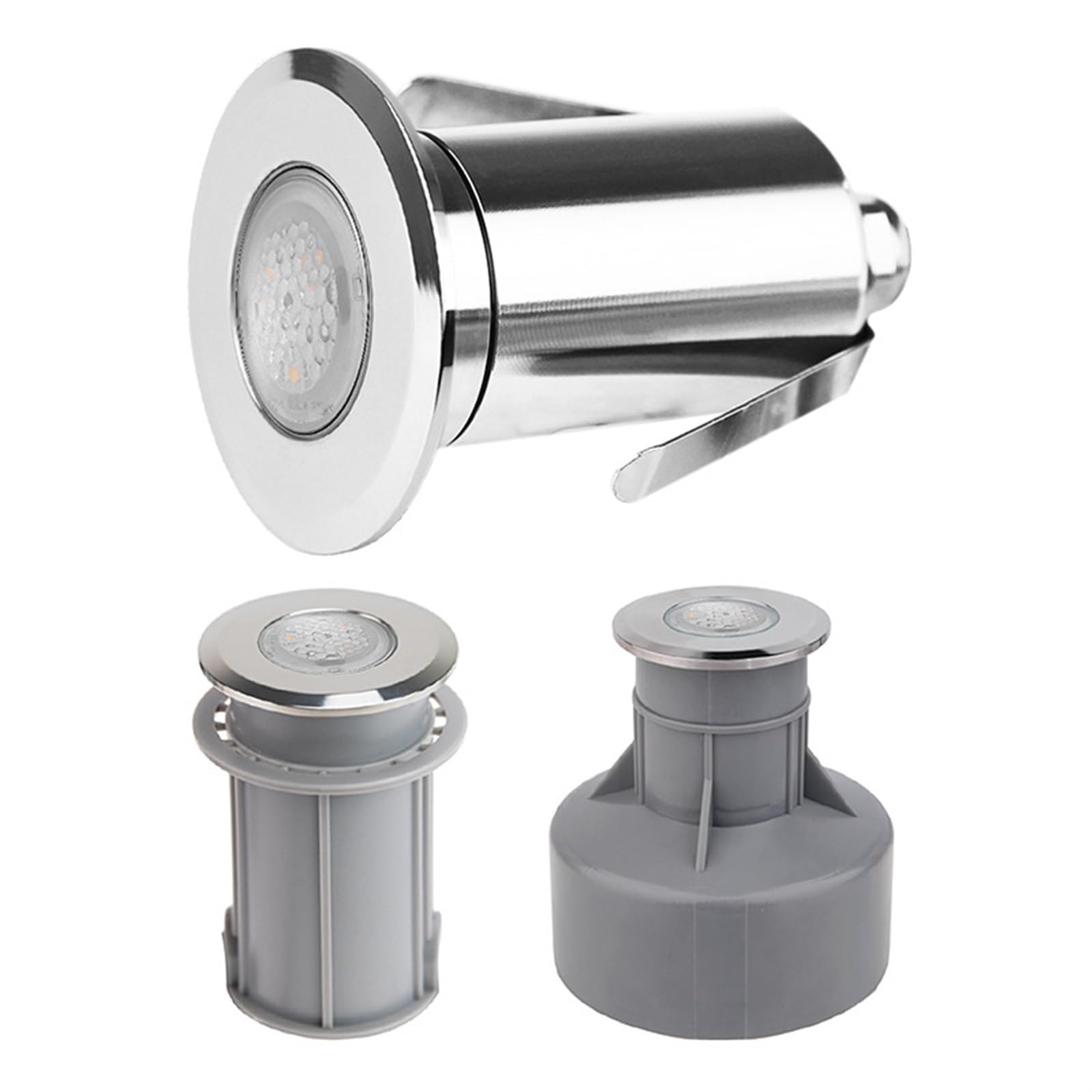 Luz LED subacuática 12/24V bajo Voltaje bajo el Agua pequeño proyector luz de Piscina 52MM Colorido RGB Patio Paisaje Estanque de Peces,Duradero Y De Larga DuracióN(Blauw,2W)
