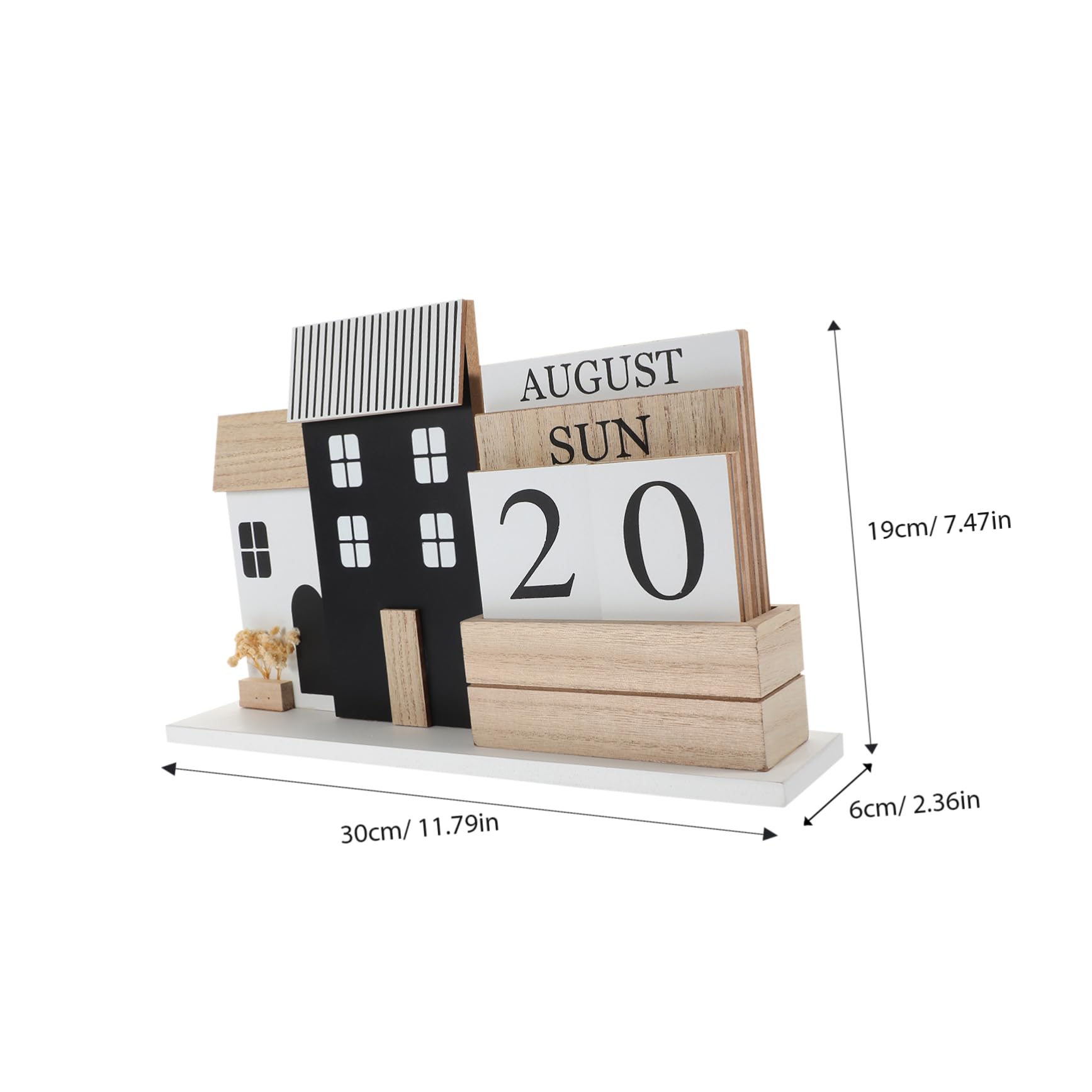 Calendario Settimanale in Legno Per Scrivania Riutilizzabile Visualizzazione Della Data Per Ufficio e Casa