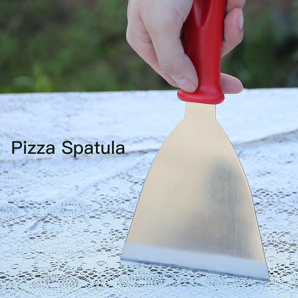 Pala Pizza Espátula perforada for pizza de 12, 13 y 14 pulgadas, 3 piezas, pala for, paleta revestimiento duro aluminio, kit for for el hogar(12 inch Kit)