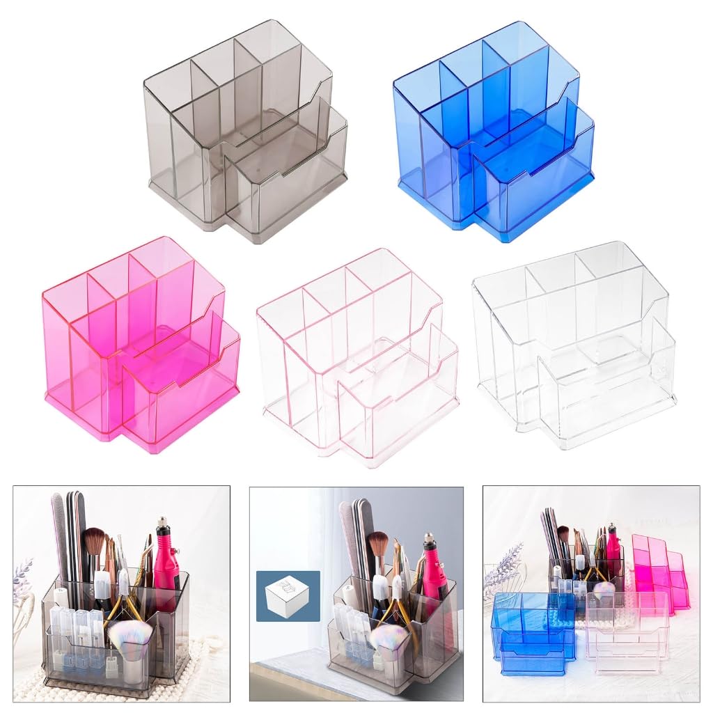 Nails Drill Holder Nails Drill Machine Storage Box Acrylic Nails Drill Bits Holder Makeup Brush Holder Manicure Tools