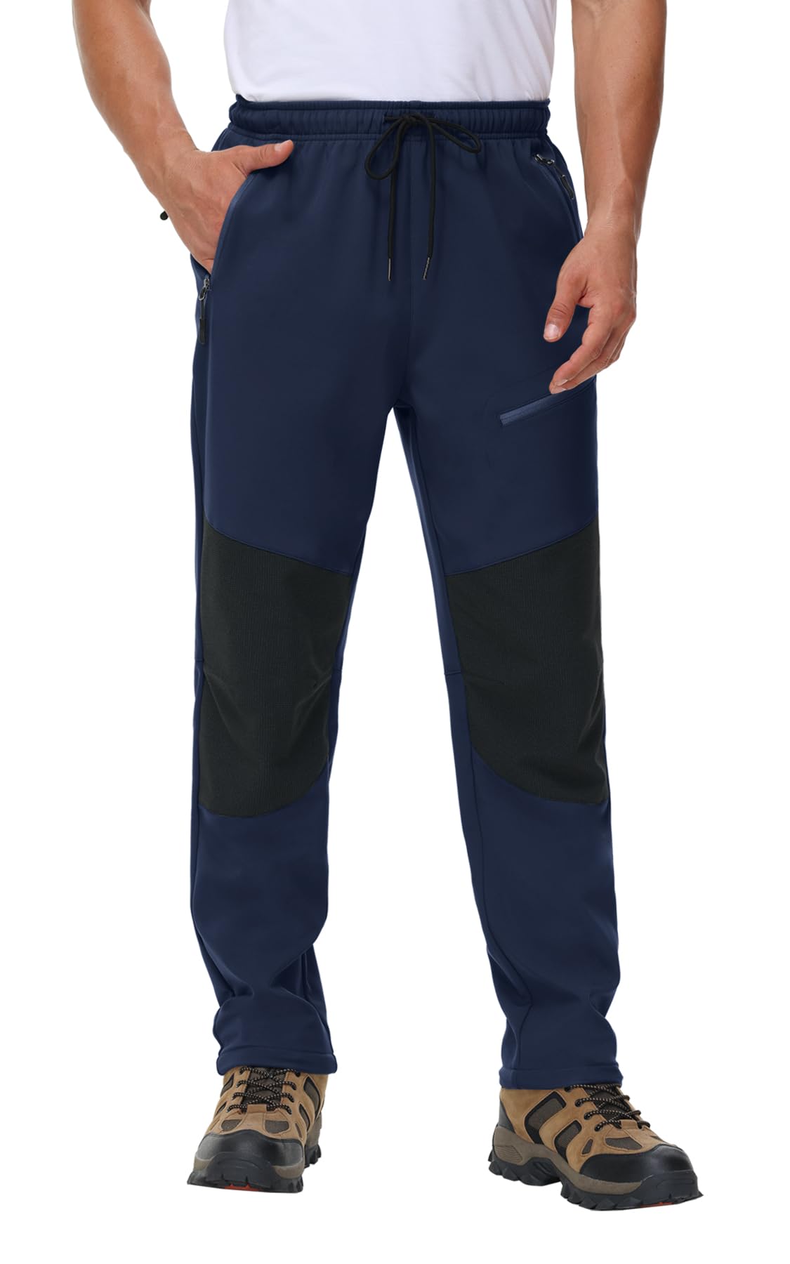 MOCOLY Pantaloni Trekking Invernali Uomo Pantaloni Sci Alpinismo Felpati Termico Pantalone Neve Caldi Pantaloni Cargo Imbottiti Invernale Antistrappo per Caccia Montagna Snowboard MTB Golf Lavoro