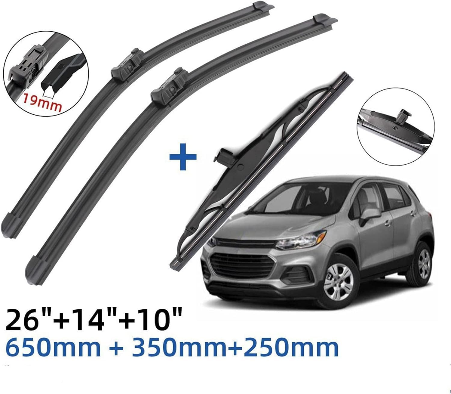 spazzole tergicristallo universali per auto Spazzola tergicristallo anteriore e posteriore per Chevrolet Trax
