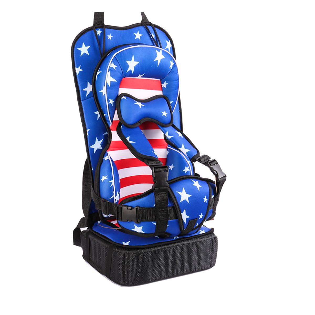 Auto Child Safety Seat Upgrade style Simple Car Portable Seat Belt, Foldable Car Seat Booster Seat for Car Protection, Travel Car Seat Accessories for Kids 0-12, Car Seat for Golf Cart (B,0-4 Year)