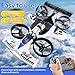 New Foam Aircraft, Remote-Controlled car Ground Drift/air Flight Dual-Mode Gravity Sensing Stunt, Colorful Light Drone, 3-Speed 360° Rotation, for Boys and Boyfriends (White)