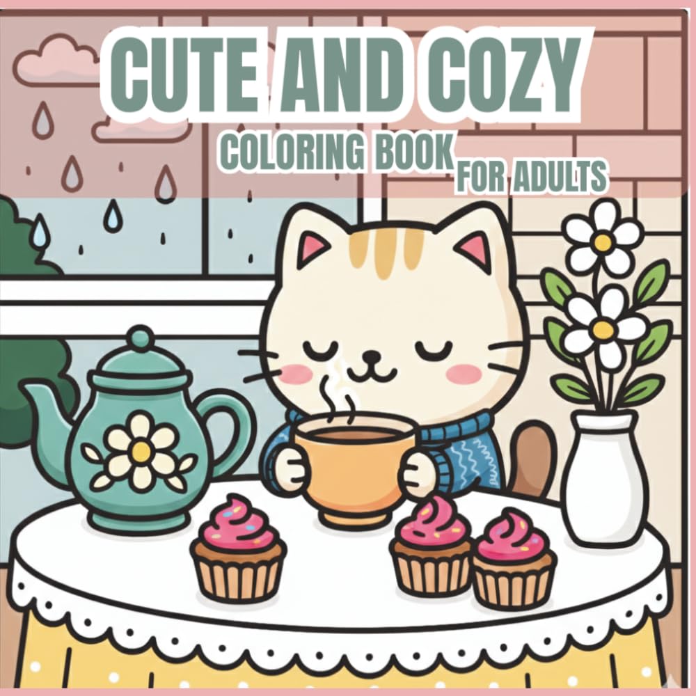 CUTE AND COZY COLORING BOOK For Adults