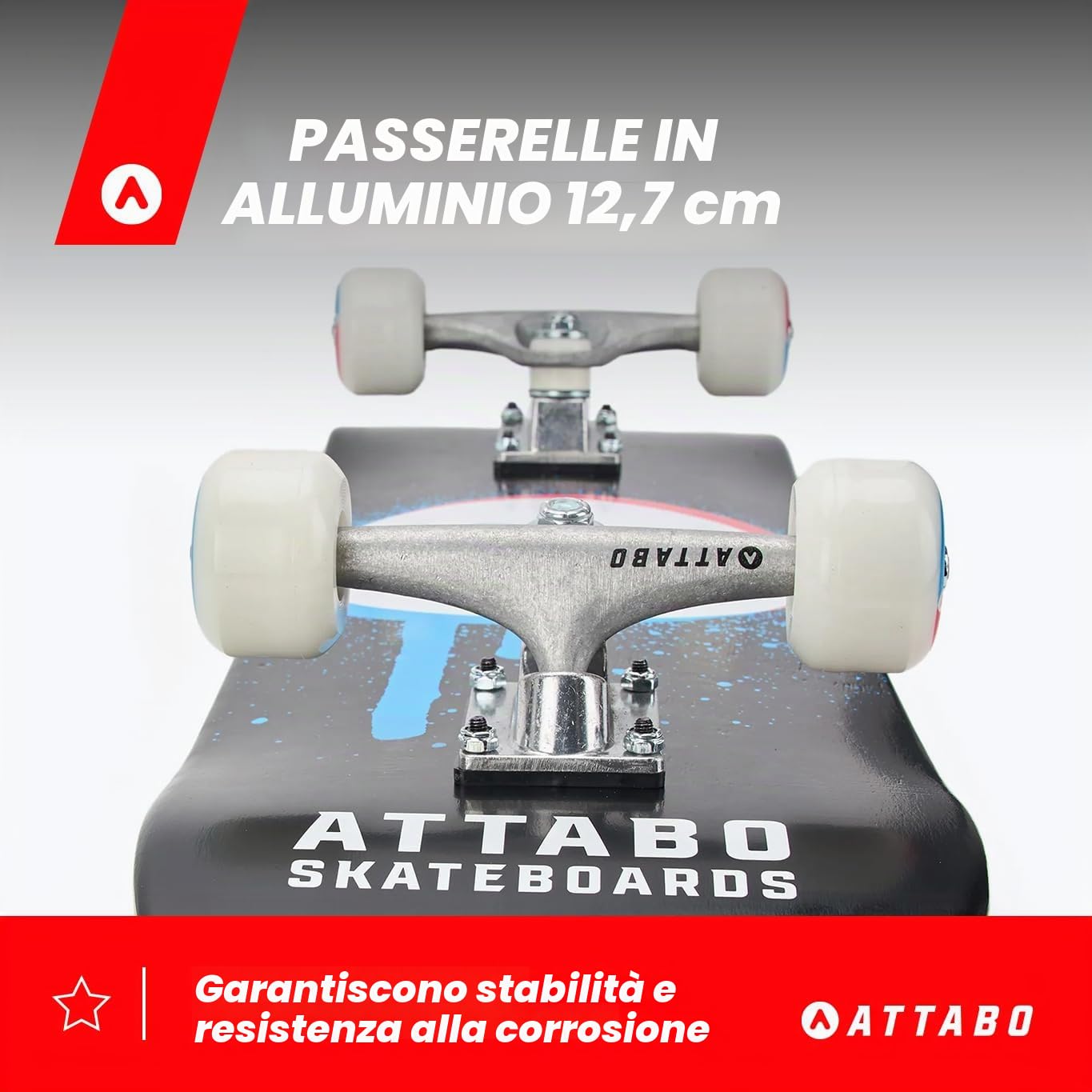 ATTABO Skateboard per adulti Ollie verde 8" x 31" – 9 strati in legno d'acero 5" assi in alluminio, ruote 52 x 36 mm, cuscinetti a sfera ABEC-7, tavola antiscivolo per trucchi e tempo libero