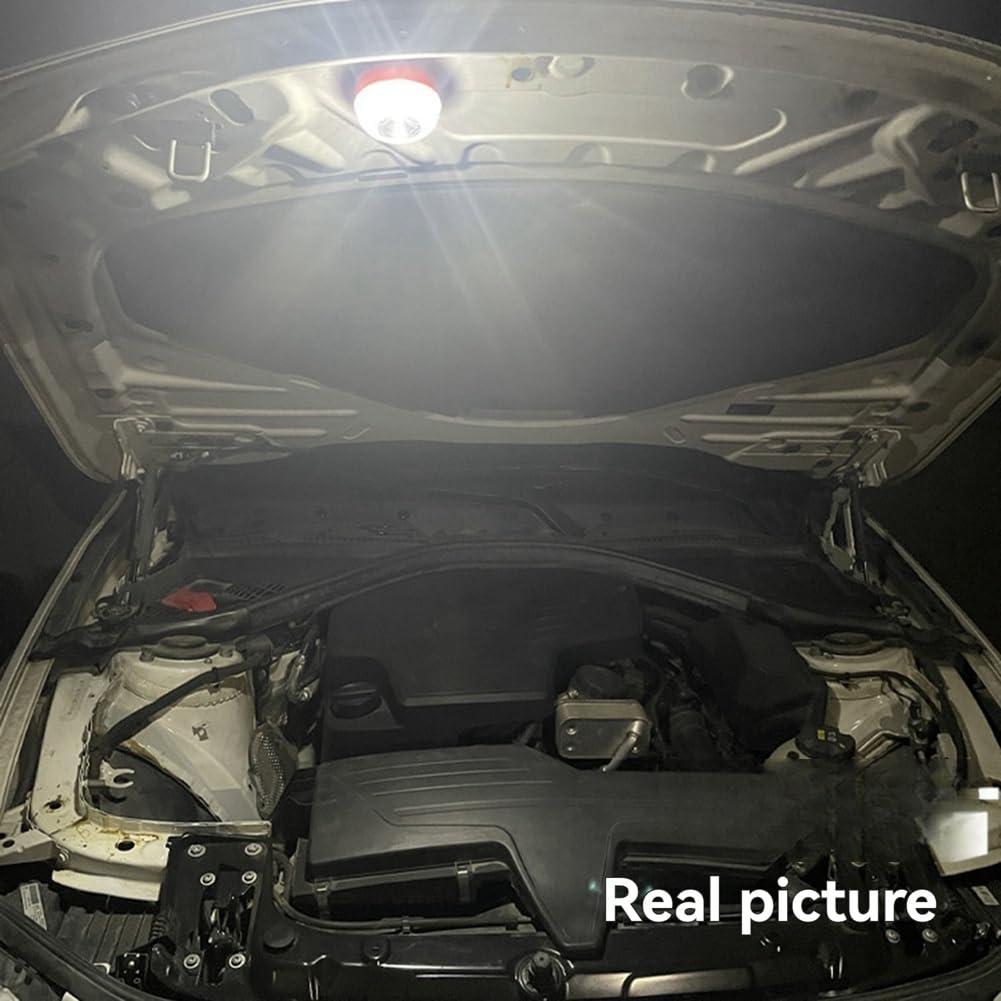 5 Luces LED de Emergencia V16, Luces de Advertencia Blancas y Amarillas con Base Magnética, Luz de Seguridad para el Tráfico