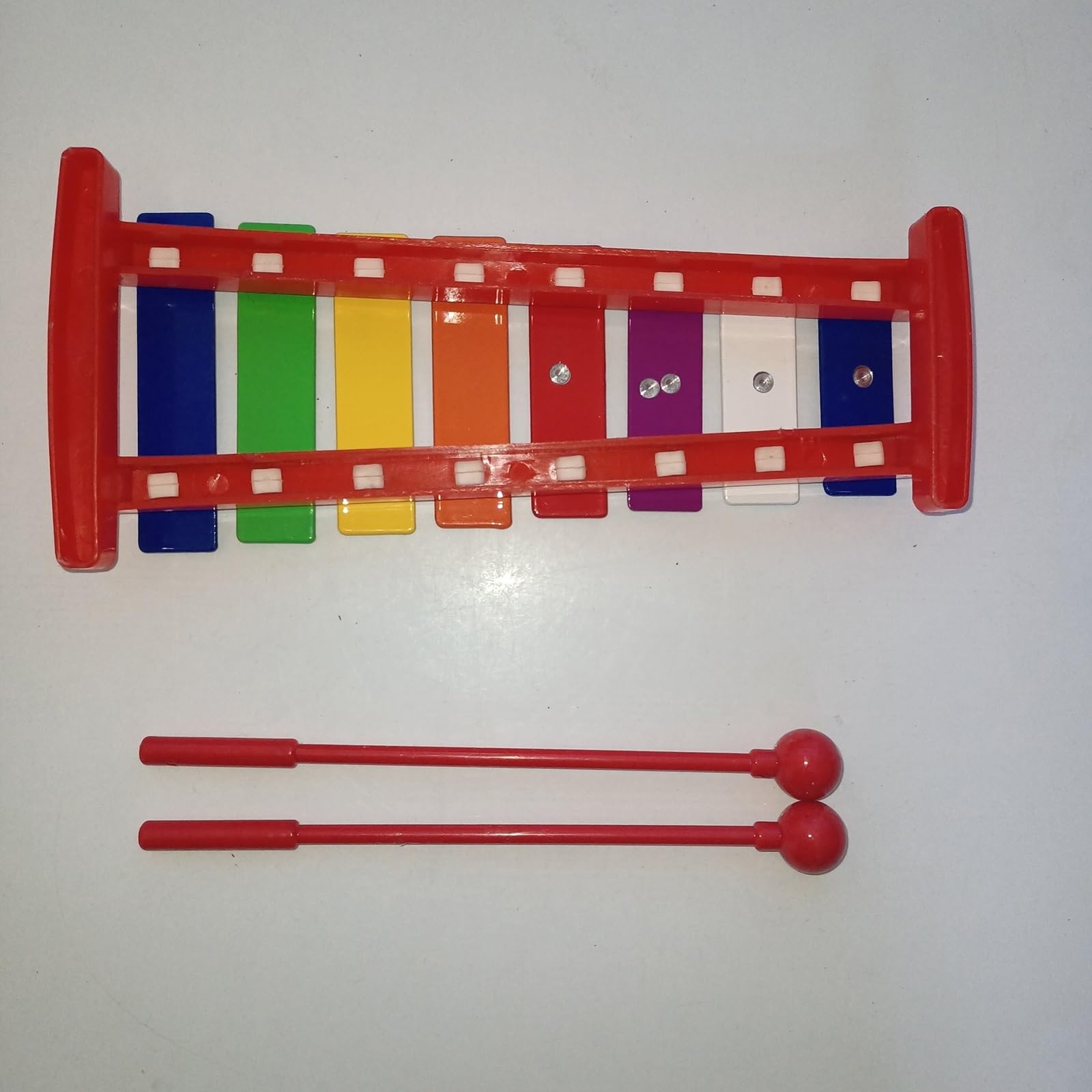 Strumento a percussione Glockenspiel con tavola armonica in metallo colorato a 8 note per principianti Kit Glockenspiel Professionale