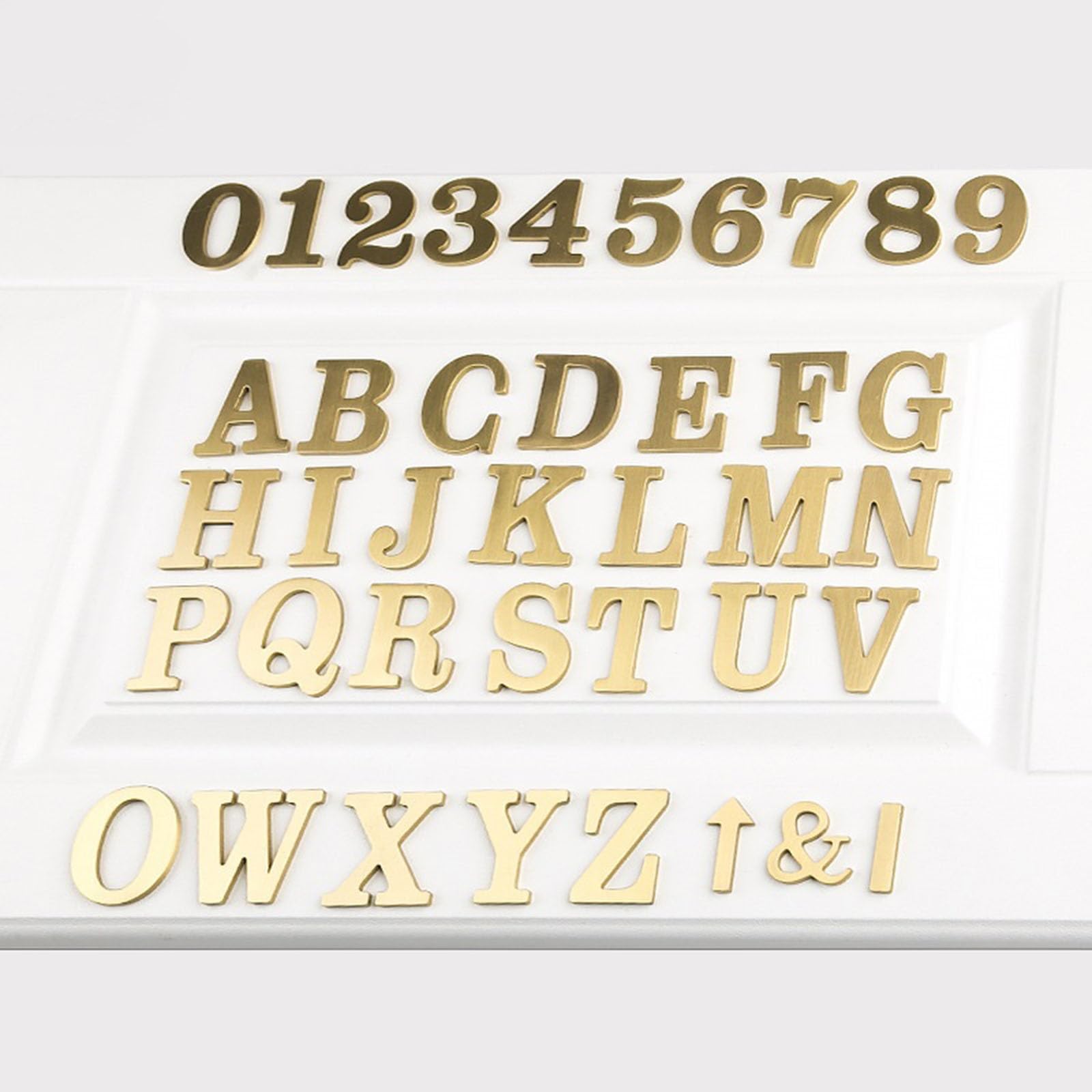 Numeri Civici Da 3 Pollici, Numero Di Porta Moderno In Metallo Ottone, 8 Cm, Lettere Dorate Per Indirizzo Di Cassetta Postale, Segno Decorativo Per Esterni, Per Camera D'hotel, Giardino(1)