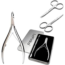 LePinko Salon-Quality Cuticle Trimmer with Cuticle Remover and Cutitcle Scissors Set