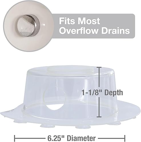 Miniatura 5 de Danco 12078 Cubierta de drenaje de desbordamiento para bañera, transparente