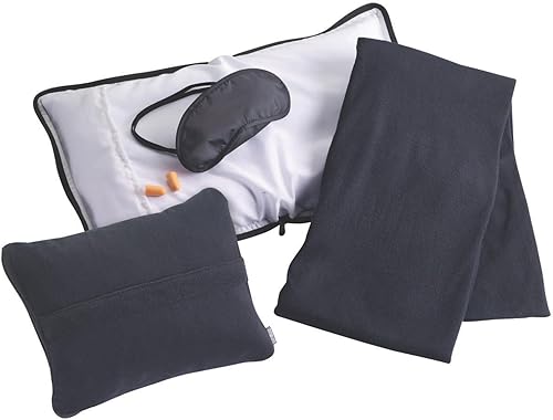 Lewis N Clark Juego de máxima comodidad kit de viaje portátil para descansar o avión con almohada inflable funda de transporte con cremallera manta disponible en Yaxa Colombia