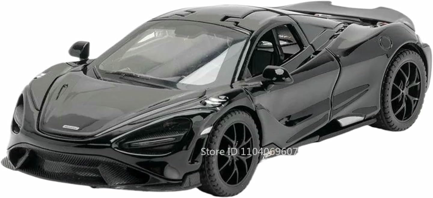 DEAVER Diecast 1:32 For Mclaren 720S For 765Lt Scale Alloy Car Models Realistic Openable Door Finished Vehicle Model Collection(For 765lt Black)