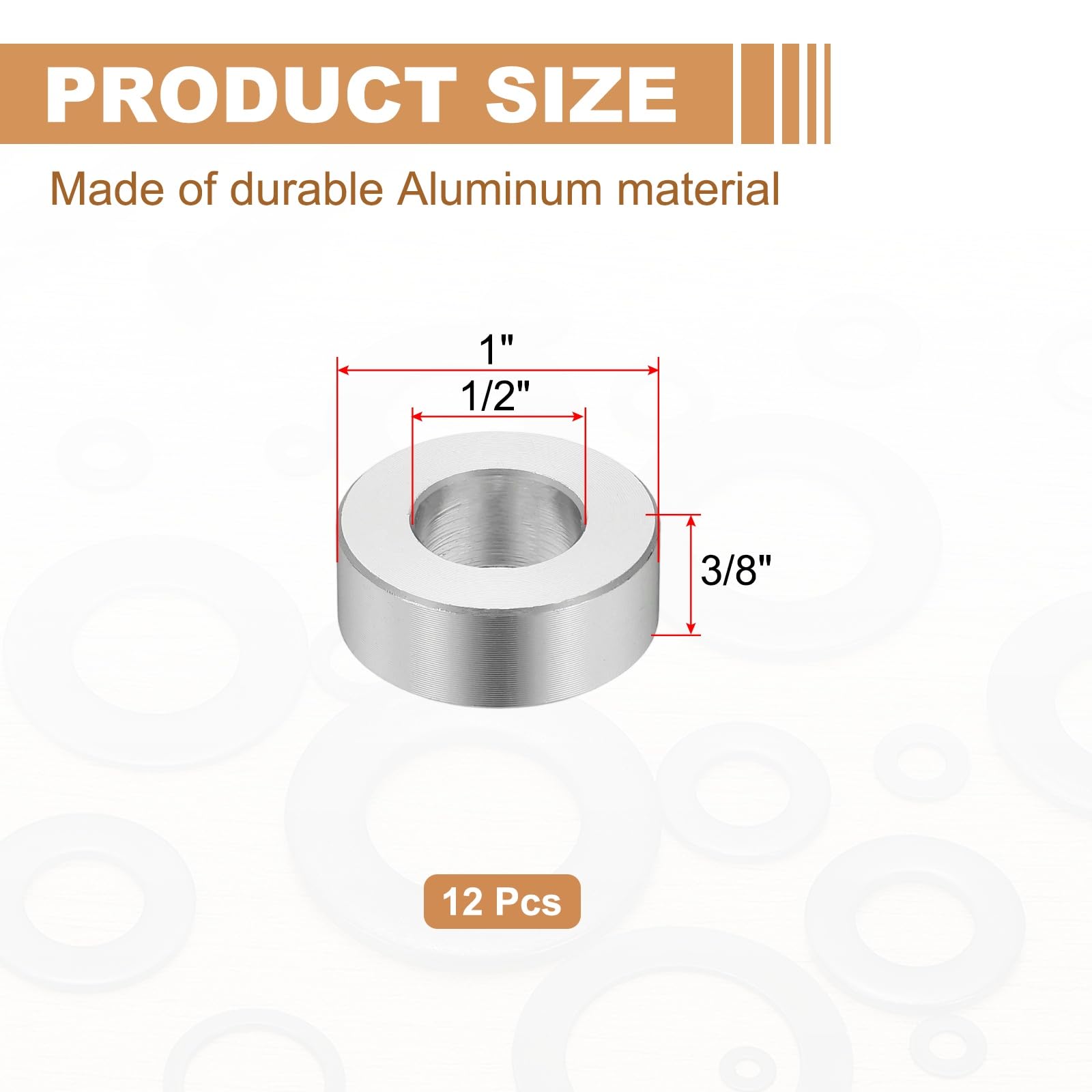 PATIKIL 12PCS Aluminum Spacers - Image 2