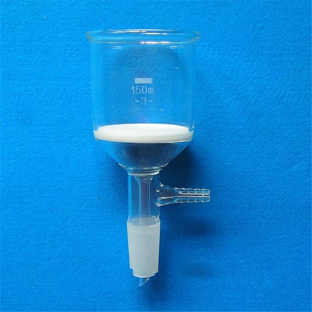 Kit de cristalería de laboratorio con embudo Buchner de 150 ml y dispositivo de succión 24/40 de 500 ml