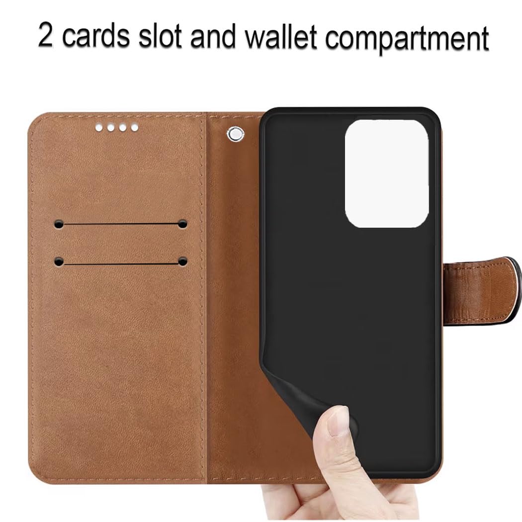GAPlus PU Leather Flip Cover Wallet Case For OPPO A79 5G Card Holder Magnetic Kickstand Black - Image 2