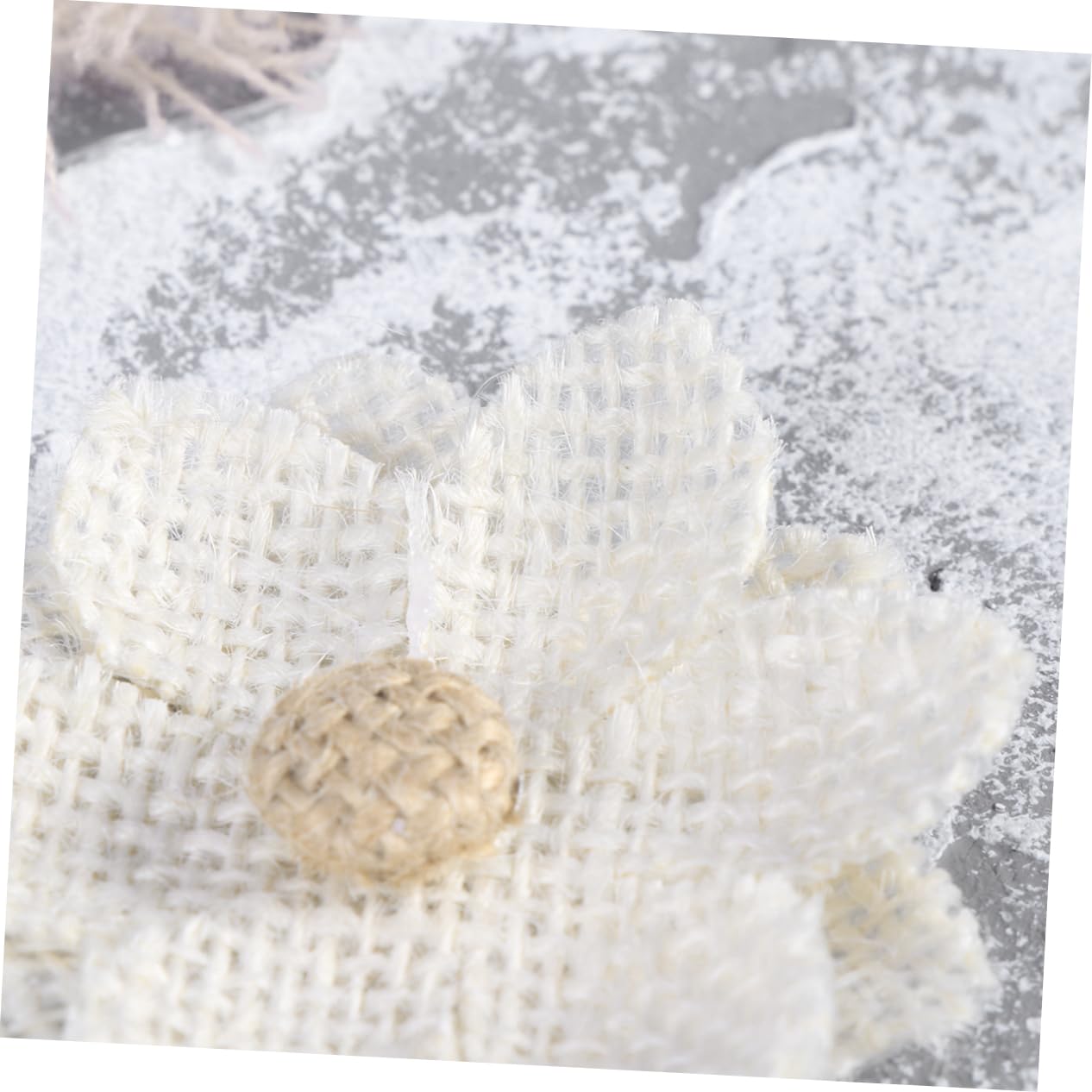 Hohopeti 30stücke Teiliges Weißen Jute-burlap-blumen Für Rustikale Hochzeiten Und -dekorationen Für Mittelstücke Bastelprojekte Und Besondere Anlässe