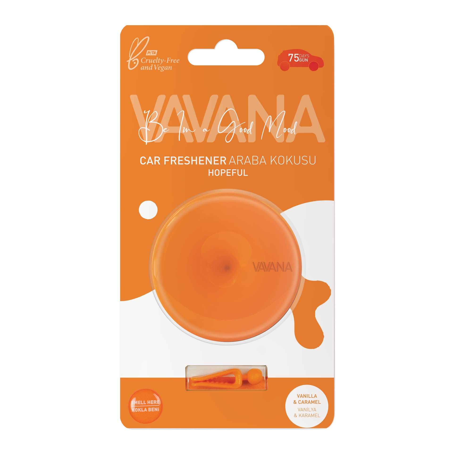 bsd gifted Vent Air Fresheners-Blister Packaging-Essential Oils-Car Fragrance with Easy-to-Boost Your Mood & Eliminate Unpleasant Odors by Vavana Be in a Good Mood (Hopeful-Vanilla Caramel)