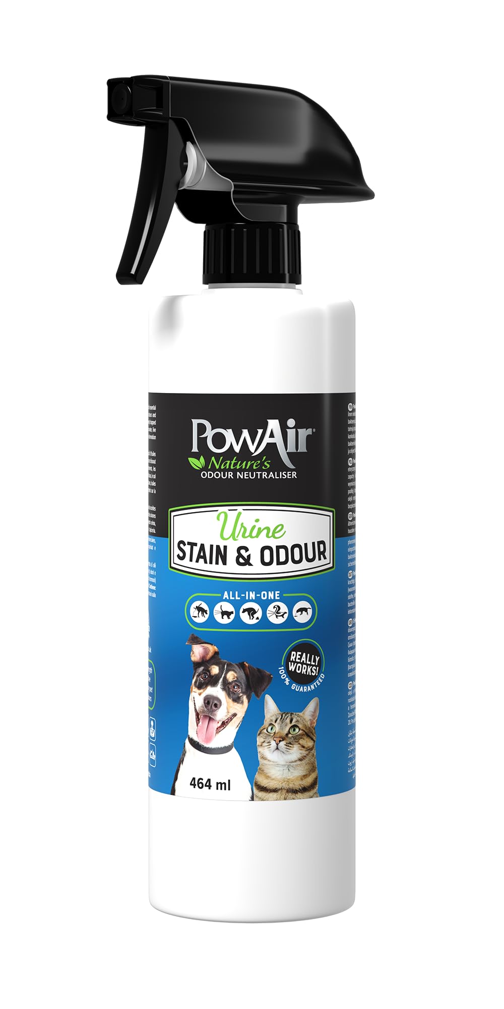 PowAir Urinflecken und Geruch – beseitigt Flecken und Gerüche dauerhaft, haustiersicher, enzymatisches Geruchsneutralisierer-Spray (464 ml Spray)