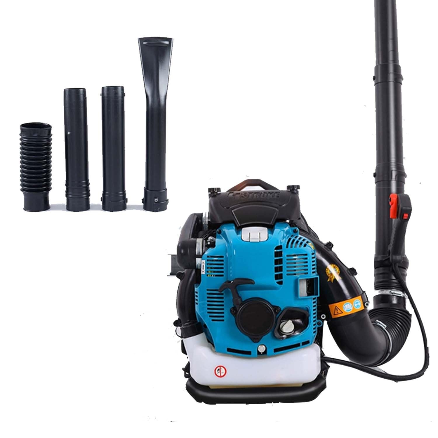 Soplador De Nieve De Mochila Portátil Y Ligero De 9.5 KG, Soplador De Hojas A Gasolina De 100 CC Y 5.5 KW, Boquilla Ajustable Multiángulo para Limpieza Exterior Compleja(Blue)