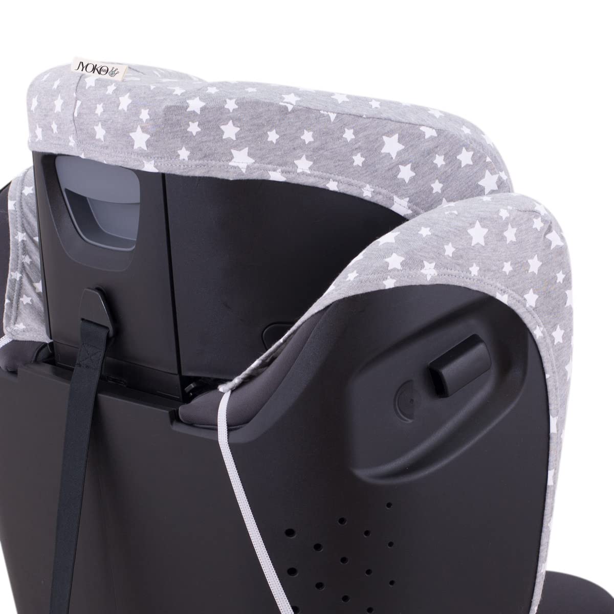JYOKO Kids Housse pour Siège de Voiture Compatible avec Römer Kidfix (Romer Kidfix I-Size, White Star)