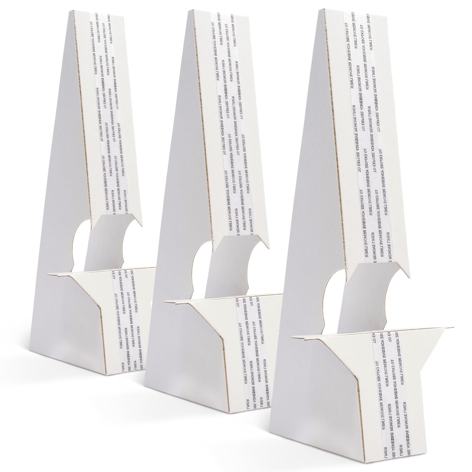 Lineco, 50 Pack Cardboard Easel Backs 9 Inch, Self Stick Double Wing Stand, Display Signs, Cards, Photographs, Brochures, Posters, Craft Projects,