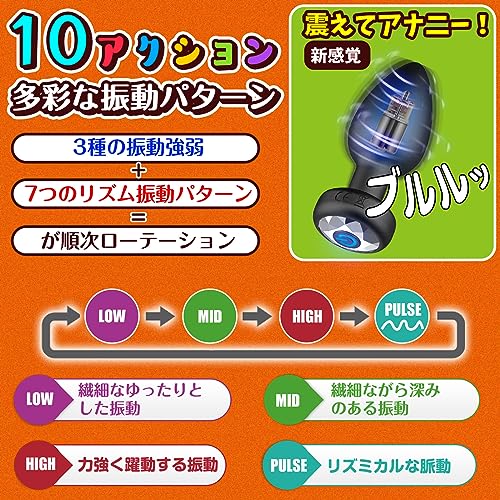 アナルバイブ アナルプラグ 遠隔アナルバイブ 電動アナルプラグ 遠隔エネマローター 遠隔操作リモコンローター ローター バイブ 遠隔ローター 遠隔バイブ アナル開発 アナル拡張 初心者向け 中級者向け アナルグッズ 充電式 防水 静音 女性用 男性用 前立腺刺激グッズ メスイキ - 画像4