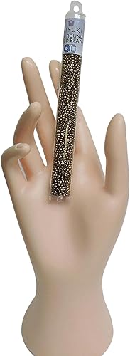 Miniatura 2 de Perlas redondas de cristal de Miyuki de bronce metálico claro japonés de 110 de aproximadamente 085oz de tubo de 5 pulgadas