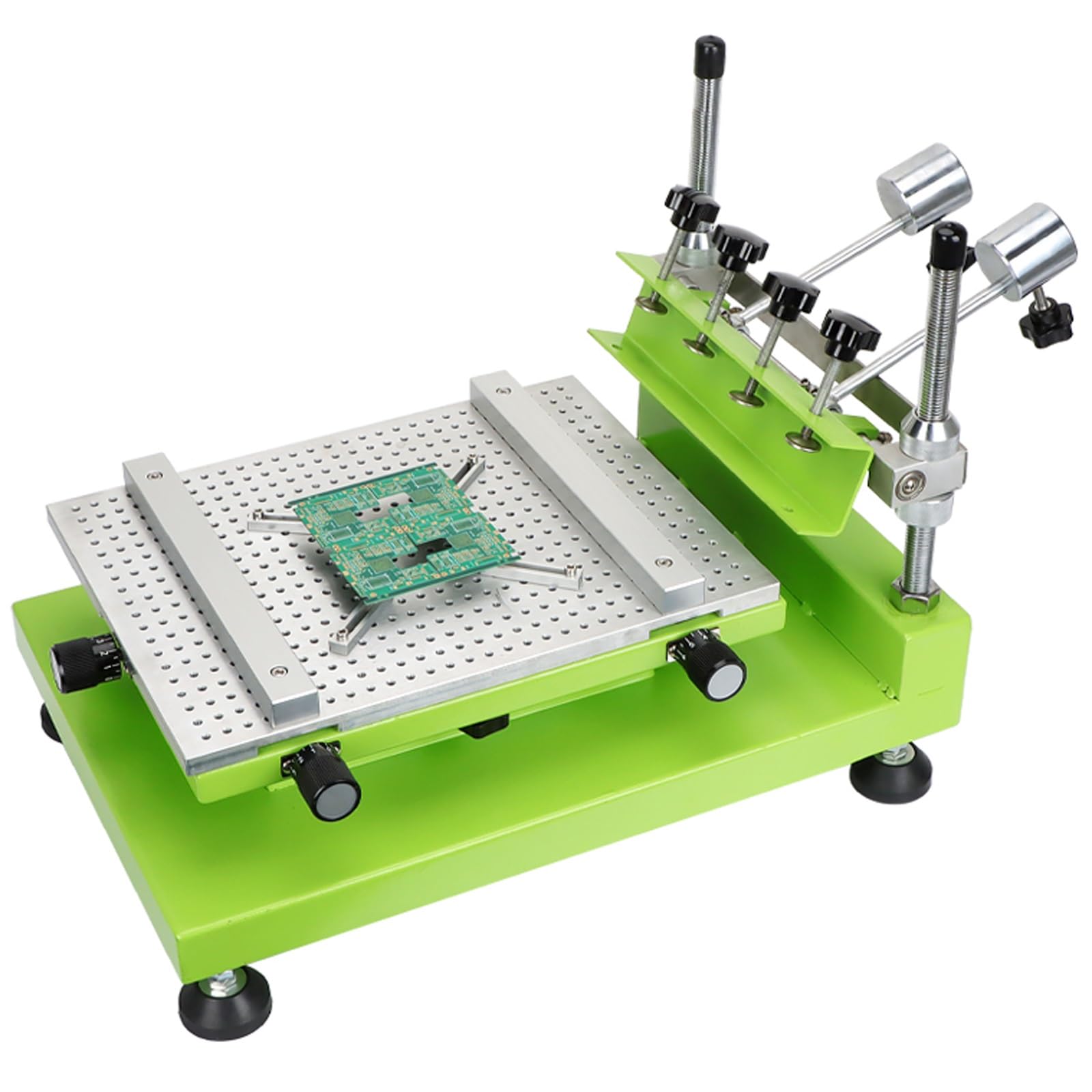FHRKA Manual Solder Paste Printer, Screen PCB Stencil Printer, High Precision Screen Printing Machine with 4 Knobs and Height Adjustable (DLO3040)