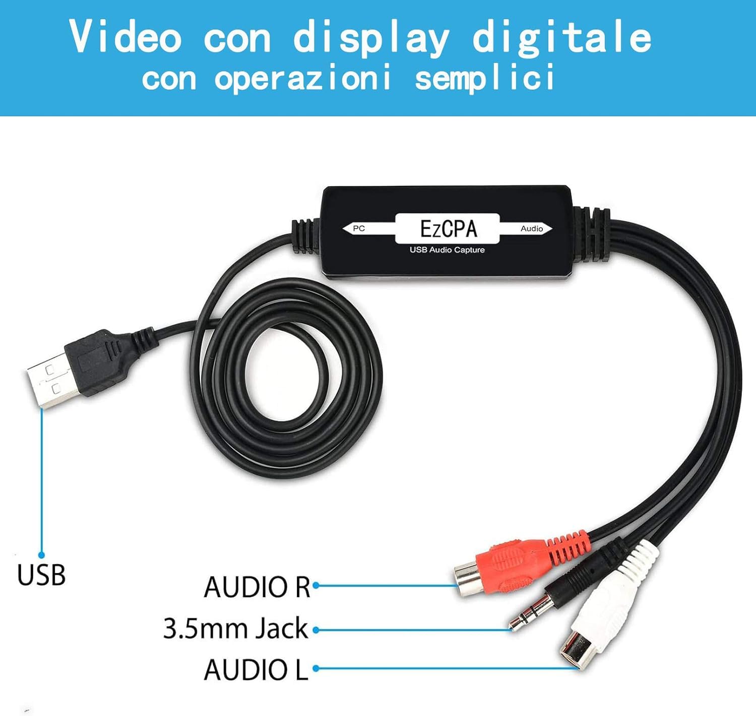 Tobo USB Audio Capture connection ports