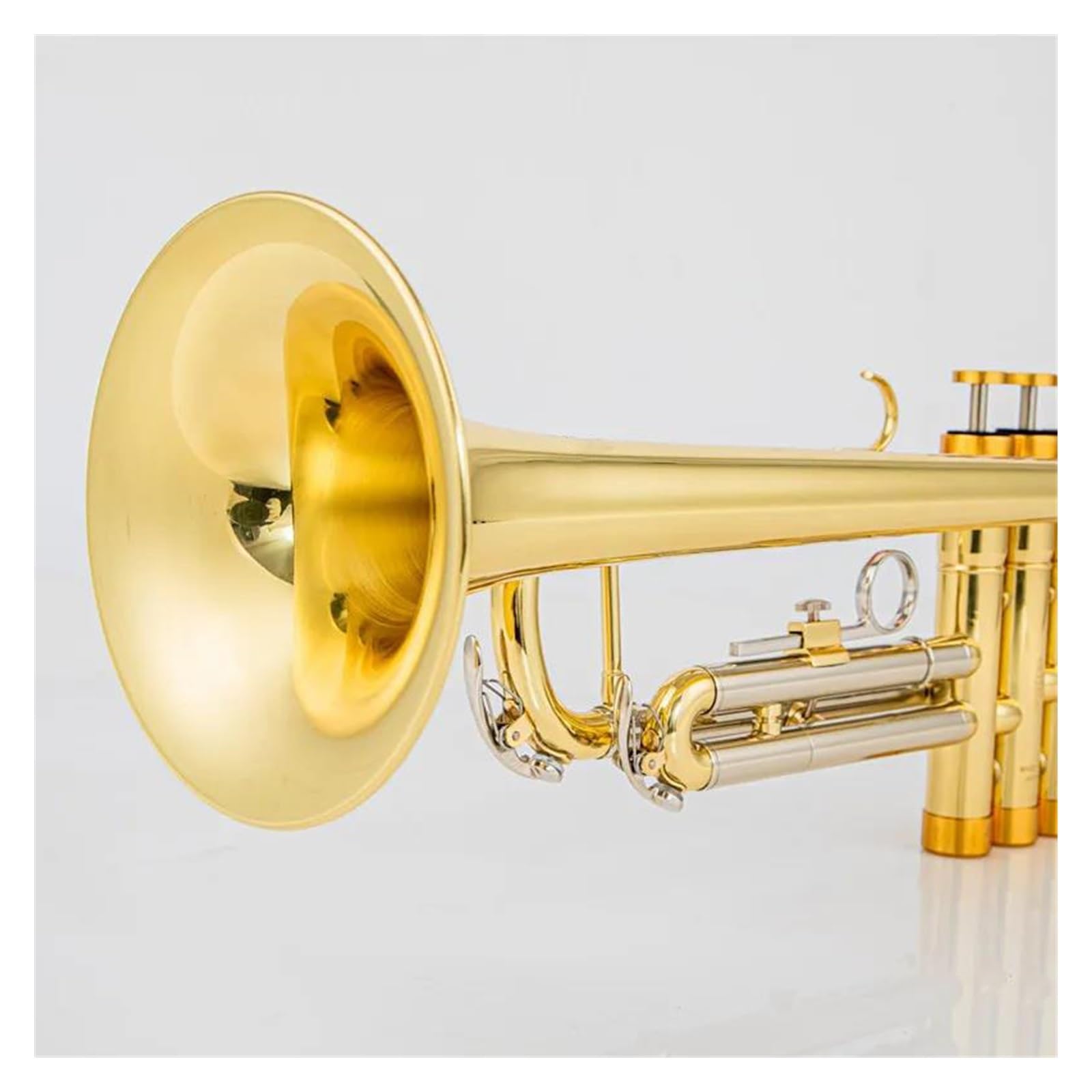 trąbka instrument Bb Trumpet B Płaskie, Mosiężne, Posrebrzane Profesjonalne Instrumenty Muzyczne Na Trąbce Ze Skórzanym Etui