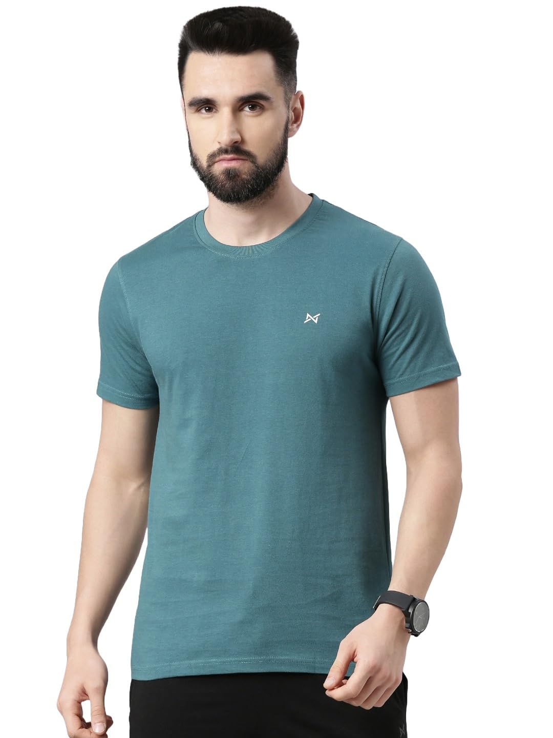 Round Neck T-Shirt for Men Pack of 1 | Regular Fit T-Shirt for Men | Premium Super Combed Rich Cotton Round Neck Tshirt | Men's Ultra Soft Half Sleeve T-Shirt